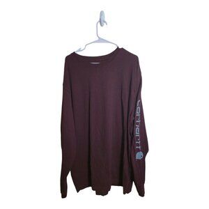 Carhartt Shirt Men XL Maroon Loose Fit Graphic Gorpcore Hiking Trail TK0231-M